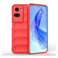 Huawei Honor 90 Lite, silikónové puzdro, stredne odolné proti nárazu, 3D vzor, červené
