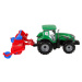 mamido Cervený traktor s pluhom s frikčným pohonom