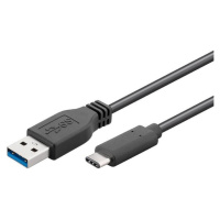 PremiumCord kábel USB 3.1 konektor C/M - USB 3.0 A/M čierny 0,15m