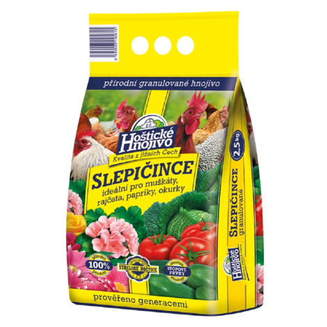 Hoštické hnojivo Slepičince granulované, 2,5 kg