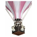Dadaboom.sk Dekoračný teplovzdušný balón - ružová/biela - L-50cm x 30cm