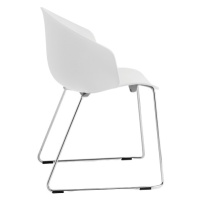 PEDRALI - Stolička GRACE 411 DS s chrómovým podstavcom - biela