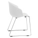 PEDRALI - Stolička GRACE 411 DS s chrómovým podstavcom - biela