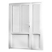 SKLADOVE-OKNA.sk - Vedľajšie vchodové dvere dvojkrídlové, ľavé, PREMIUM - 1380 x 2080 mm, biela/