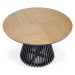 HALMAR Miyaki okrúhly jedálenský stôl dub prírodný / čierna