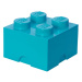 Azúrovomodrý úložný box štvorec LEGO®