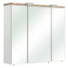 Biela závesná kúpeľňová skrinka so zrkadlom 80x70 cm Set 931 - Pelipal