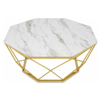 Konferenčný stolík VOLARE 100 cm biely/zlatý