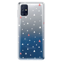 Odolné silikónové puzdro iSaprio - Abstract Triangles 02 - white - Samsung Galaxy M31s