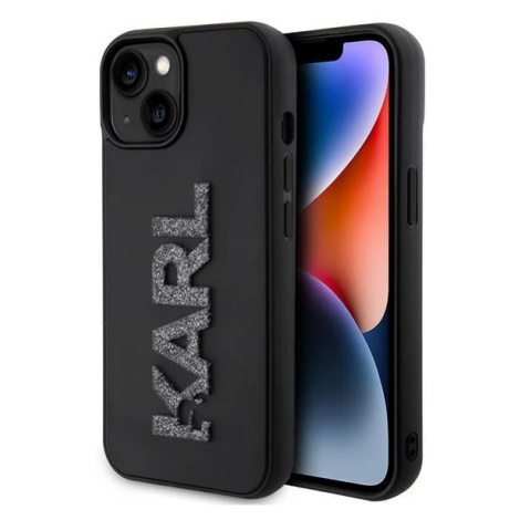 Kryt Karl Lagerfeld KLHCP15S3DMBKCK iPhone 15 6.1" black hardcase 3D Rubber Glitter Logo (KLHCP1