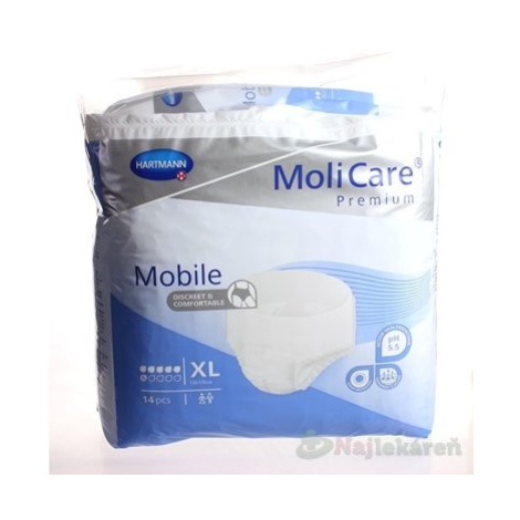 MoliCare Premium Mobile 6 kvapiek XL modré, plienkové nohavičky naťahovacie, 14ks