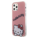 Plastové puzdro Hello Kitty na Apple iPhone 12/12 Pro HKHCP12MHKDSP IML Daydreaming Logo ružové