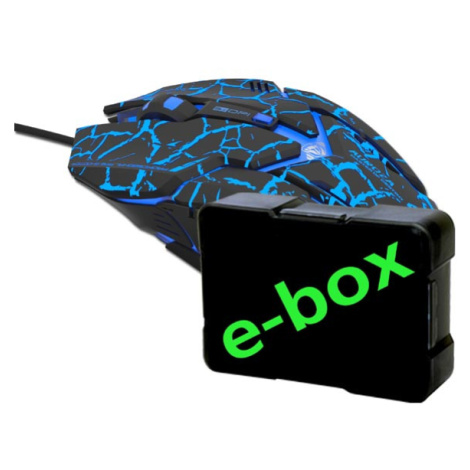 Myš drôtová USB, E-blue Auroza Gaming, čierna, optická, 4000DPI, e-box