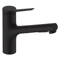 Drezová batéria Hansgrohe Zesis s vyťahovacou spŕškou, 2 prúdy čierny mat 74800670