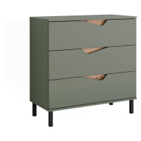 Vicco KOMODA Marelle Zelená/umelecká 80 x 81.2 cm s 3 zásuvkami