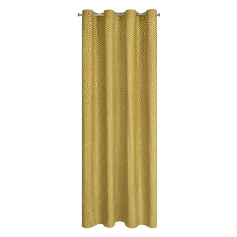 Záves PIERRE CARDIN INGA na krúžkoch zlatý 140x250cm 140x250