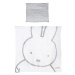 Bielo-sivá kolíska na kolieskach s baldachýnom 40x90 cm Miffy – Roba