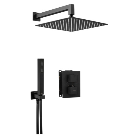 DEANTE DEANTE - Therm čierna - Sprchový set pod omietku, s termostatickou BOX BXYZNEAT