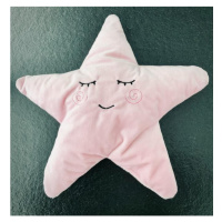 Detský ružový vankúšik v tvare hviezdy