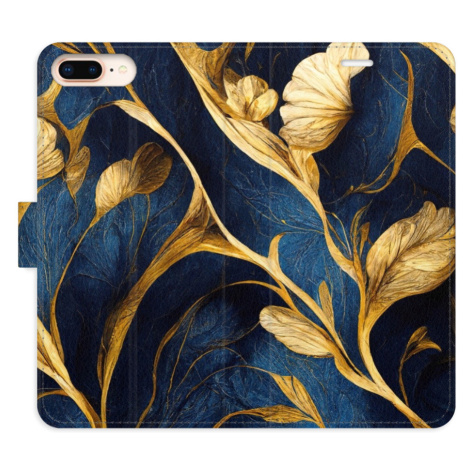 Flipové puzdro iSaprio - GoldBlue - iPhone 7 Plus