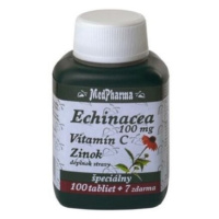 MEDPHARMA Echinacea 100 mg, vitamín C, zinok 100 + 7 tabliet ZADARMO