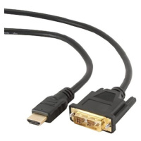 Gembird kábel HDMI - DVI pozlátené konektory 1,8 m čierny