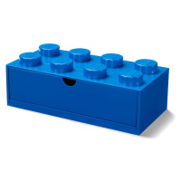 Modrý stolový box so zásuvkou LEGO®, 31 x 16 cm