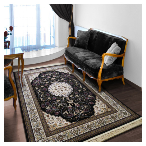 domtextilu.sk Kvalitný vintage koberec v čiernej farbe 26622-154764