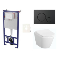 Cenovo zvýhodnený závesný WC set SAT do ľahkých stien / predstenová montáž + WC VitrA Integra SI