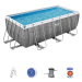 Obdĺžnikový bazén s rámom rattan 4.12x2.01x1.22m 56722