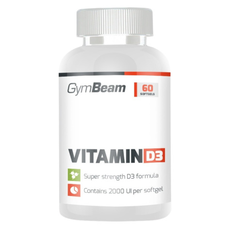 GYMBEAM Vitamin D3 2000 IU, bez príchute, 240 mäkkých kapsúl