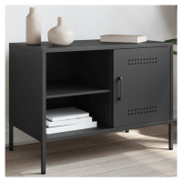 vidaXL TV skrinka čierna 100,5x39x50,5 cm oceľ valcovaná za studena