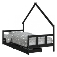 Detská domčeková posteľ so šuplíkmi Dekorhome 90 x 190 cm,Detská domčeková posteľ so šuplíkmi De
