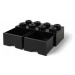 LEGO® úložný box 8 - so zásuvkami čierna 250 x 500 x 180 mm
