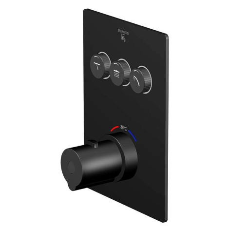 Steinberg 390 - Termostatická batéria pod omietku na 3 spotrebiče, matná čierna 390 4231 3 S