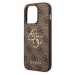 Guess PU 4G Metal Logo Zadný Kryt pre iPhone 15 Pro Max Brown