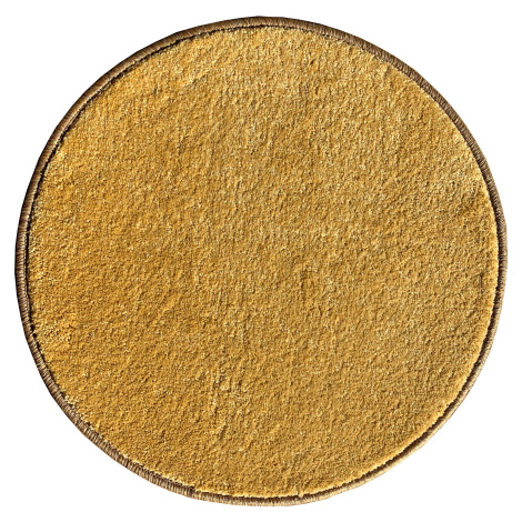 Kusový koberec Eton Exklusive žlutý kruh - 160x160 (průměr) kruh cm Vopi koberce