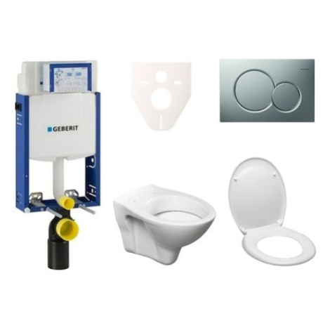 Cenovo zvýhodnený závesný WC set Geberit na zamurovanie + WC S-Line S-line Pro 110.302.00.5ND3