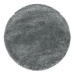 Kusový koberec Fluffy Shaggy 3500 light grey kruh - 200x200 (průměr) kruh cm Ayyildiz koberce