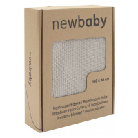 Bambusová pletená deka New Baby 100x80 cm light grey