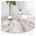 Prateľný okrúhly koberec v sivo-zlatej farbe vhodný pre robotické vysávače ø 100 cm Comfort – Mi