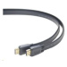 PREMIUMCORD HDMI High Speed + Ethernet plochý kábel, pozlátené konektory, 3 m