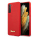 Kryt Guess GUHCS21MLSLMGRE S21+ G996 red hardcase Silicone Script Metal Logo (GUHCS21MLSLMGRE)