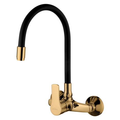 INVENA - Nástenná batéria VERSO zlatá flexibilná, čierna / zlatá BC-82-E49-L