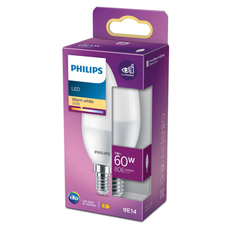 Philips Classic LED žiarovka E14, 7 W, 806 lm, 2700 K