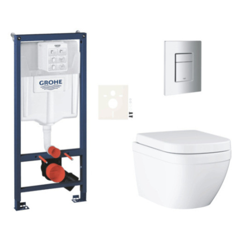 Závesný wc set do ľahkých stien / predstenová montáž Grohe Euro Ceramic SIKOGRSEUSCP00