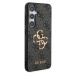 Guess PU 4G Metal Logo Zadný Kryt pre Samsung Galaxy S24+ Grey