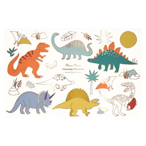 Papierové prestieranie v súprave 8 ks 28x42.5 cm Dinosaurs – Meri Meri