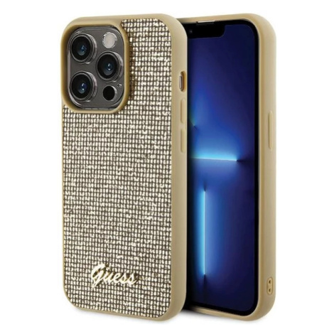 Kryt Guess GUHCP15LPMSDGSD iPhone 15 Pro 6.1" gold hardcase Disco Metal Script (GUHCP15LPMSDGSD)