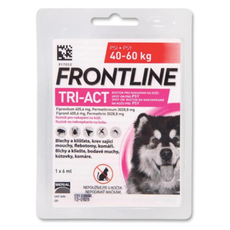 Frontline Tri-Act spot-on pipeta proti kliešťom a blchám pre psy XL 40-60kg, 6ml